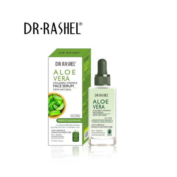 SÉRUM FACIAL DR RASHEL ALOE VERA COM COLÁGENO E VITAMINA E 50ML